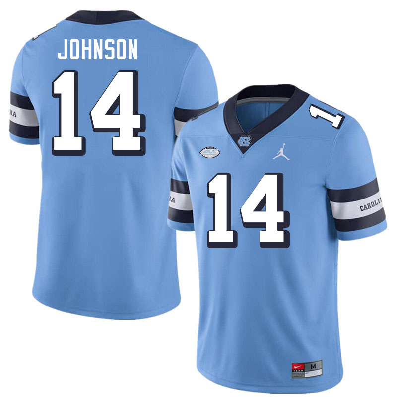 Men #14 Max Johnson North Carolina Tar Heels College Football Jerseys Stitched-Throwback